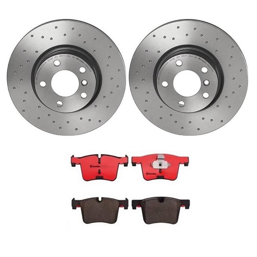 BMW Disc Brake Pad and Rotor Kit - Front (328mm) (Ceramic) (Xtra) Brembo