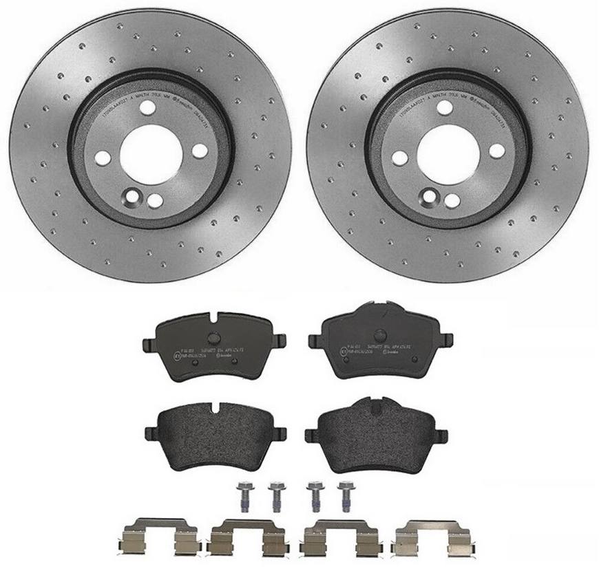 Mini Disc Brake Pad and Rotor Kit - Front (294mm) (Low-Met) (Xtra) Brembo