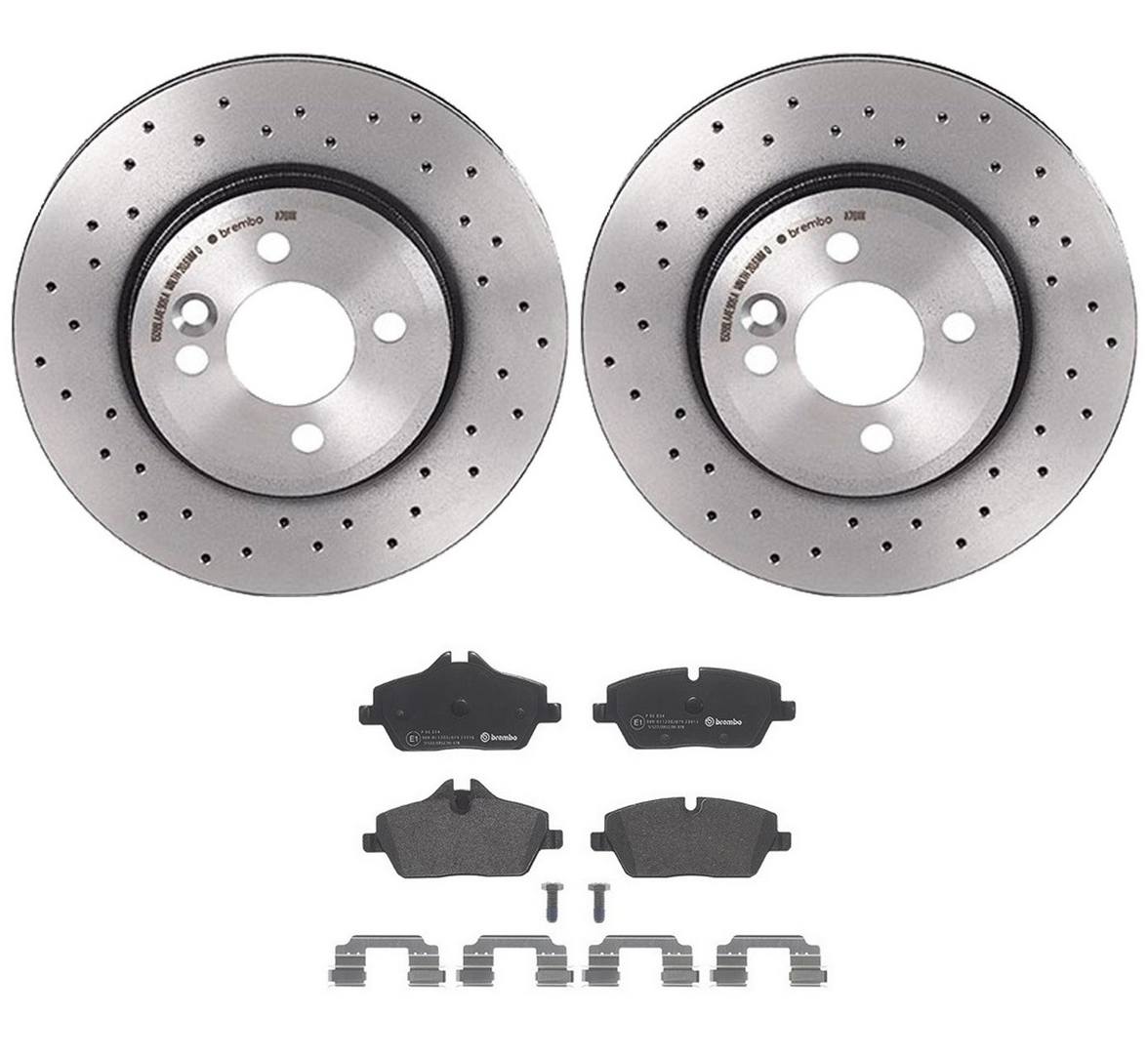 Mini Disc Brake Pad and Rotor Kit - Front (280mm) (Low-Met) (Xtra) Brembo