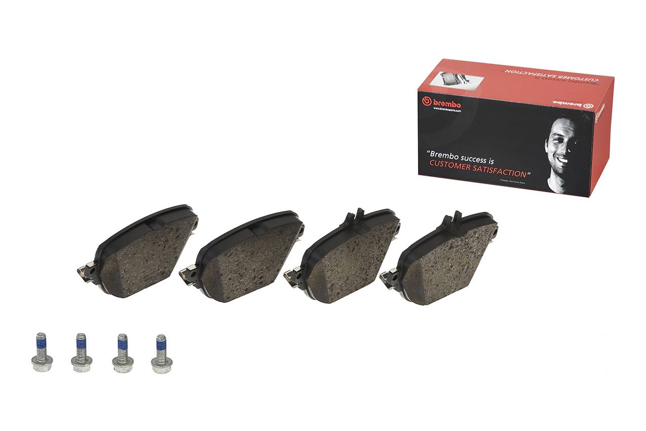 Mercedes Disc Brake Pad Set - Rear (Low-Met) 0004209900 Brembo