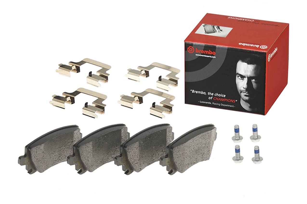 Audi Volkswagen Disc Brake Pad Set - Rear (Low-Met) 3C0698451A Brembo