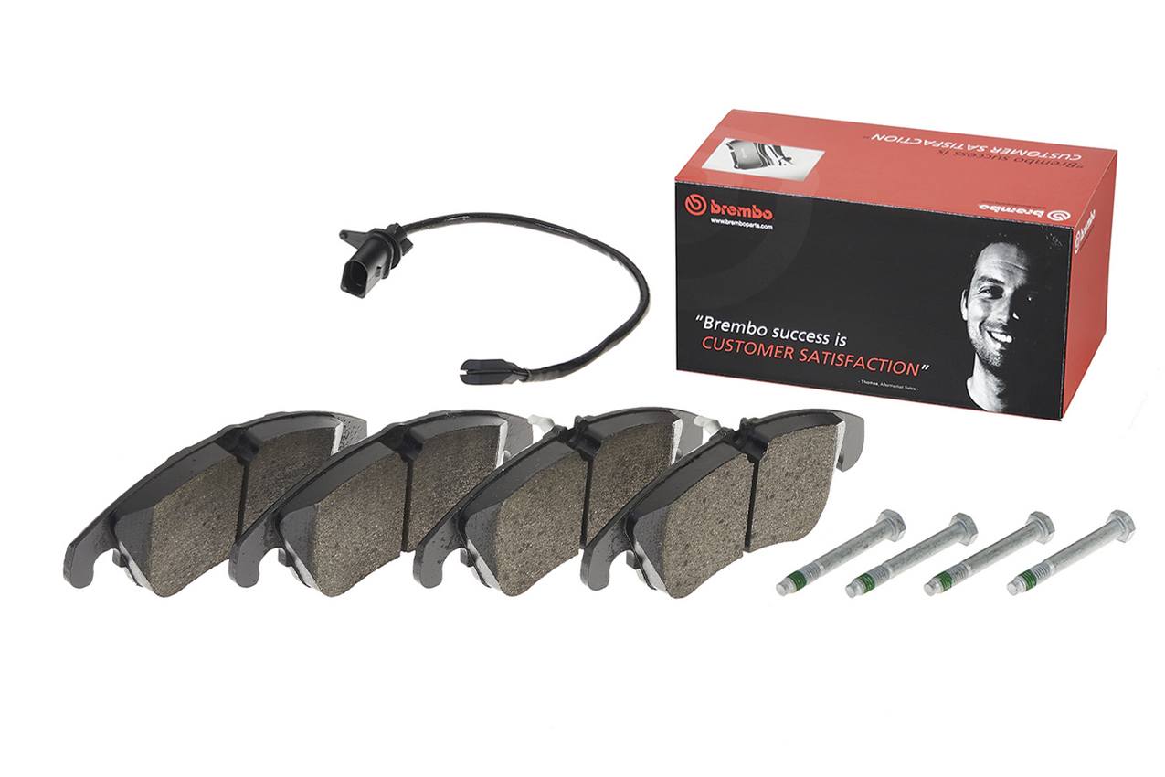 Audi Disc Brake Pad and Rotor Kit - Front (320mm) (Low-Met) (Xtra) Brembo