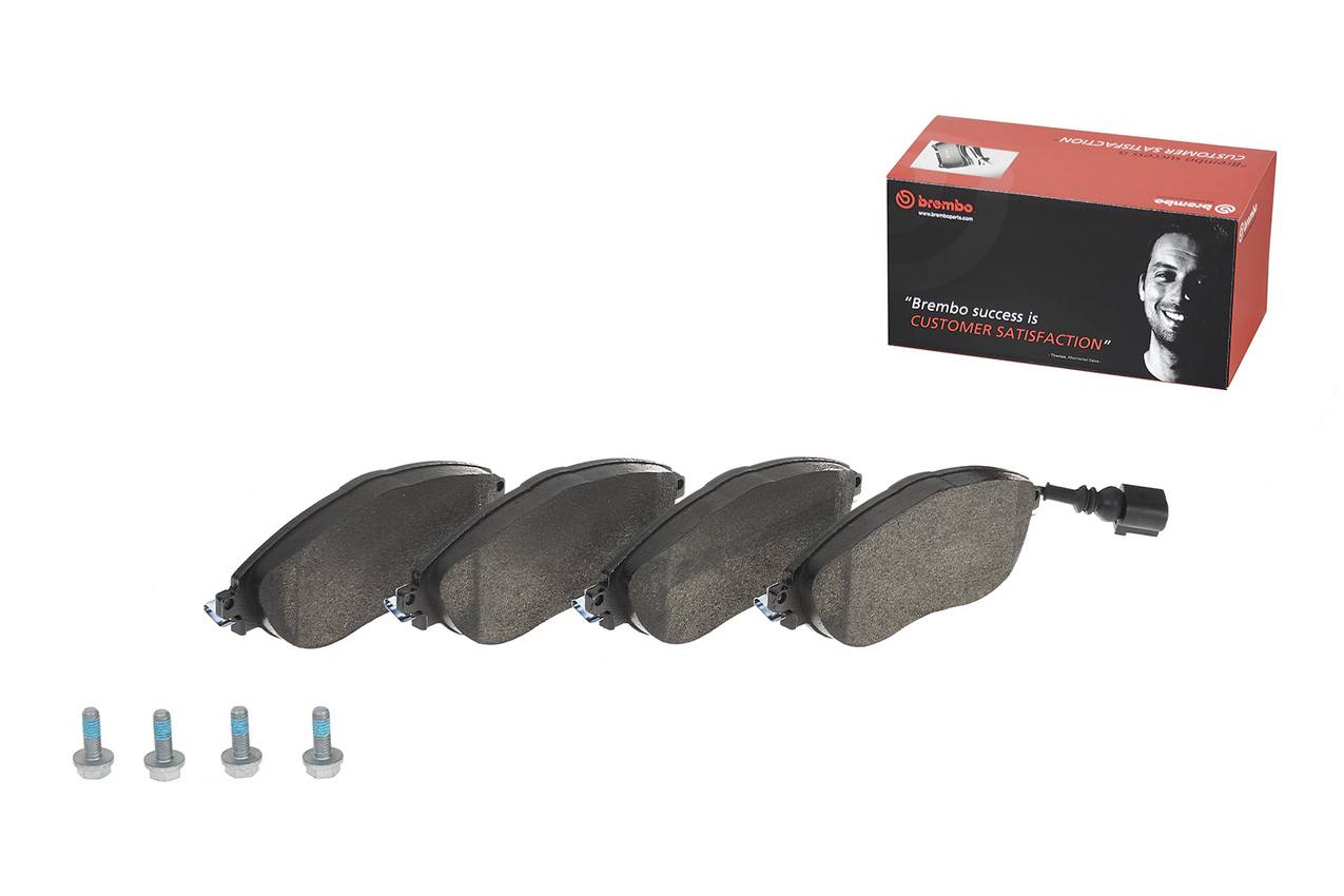 Volkswagen Disc Brake Pad and Rotor Kit - Front (340mm) (Low-Met) Brembo