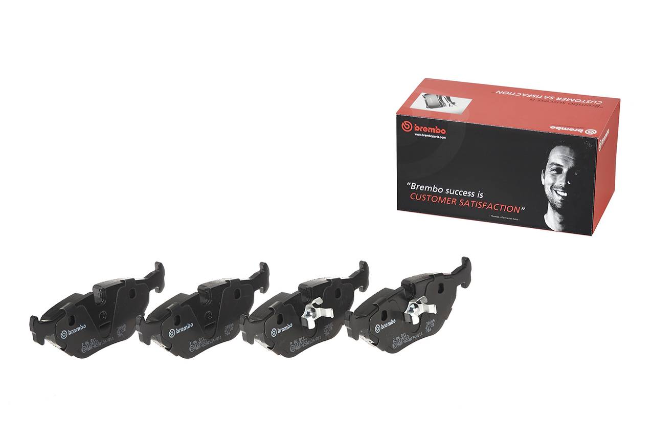 BMW Disc Brake Pad Set - Rear (Low-Met) 34216761253 Brembo