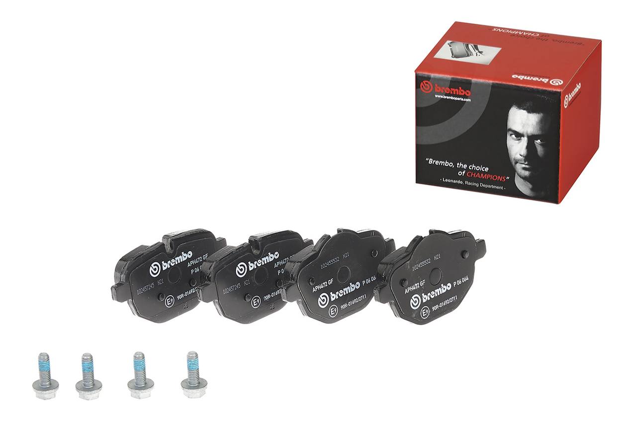 BMW Disc Brake Pad Set - Rear (Low-Met) 34216885452 Brembo