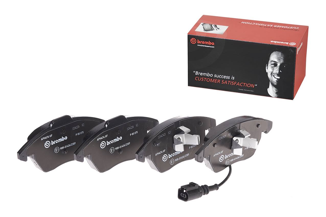 Audi Volkswagen Disc Brake Pad and Rotor Kit - Front (312mm) (Low-Met) Brembo