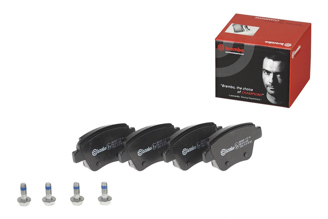 Audi Volkswagen Disc Brake Pad and Rotor Kit - Rear (272mm) (Low-Met) Brembo