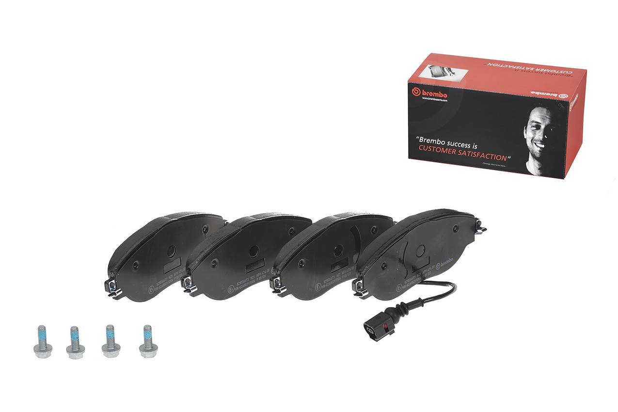 Volkswagen Disc Brake Pad and Rotor Kit - Front (340mm) (Low-Met) (Xtra) Brembo