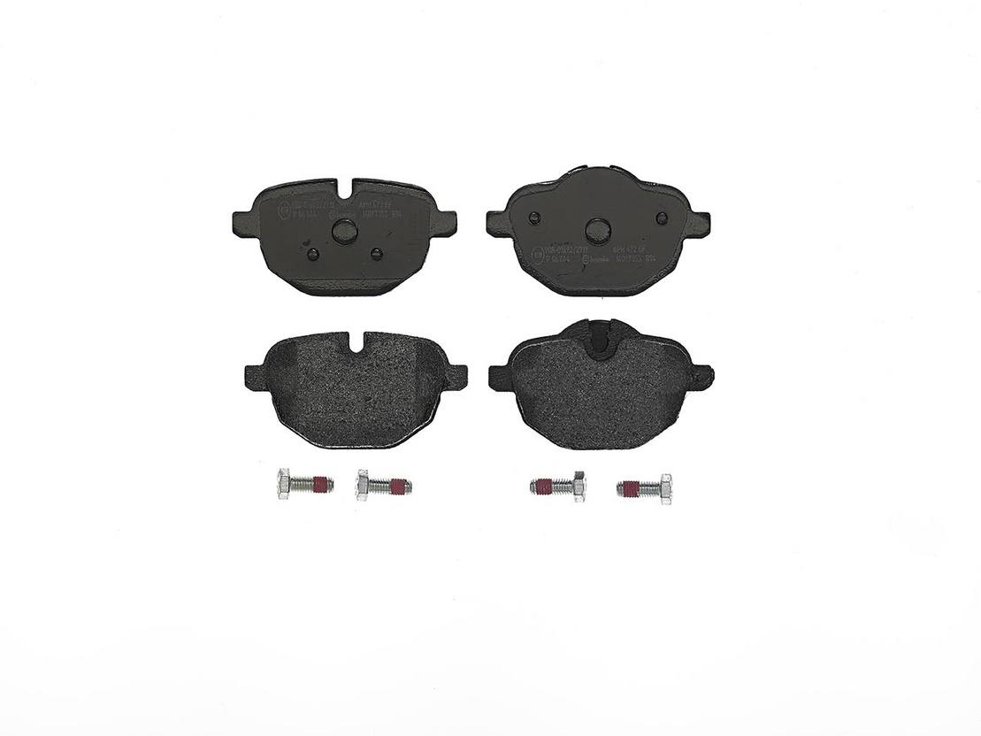 BMW Disc Brake Pad and Rotor Kit - Rear (330mm) (Low-Met) Brembo