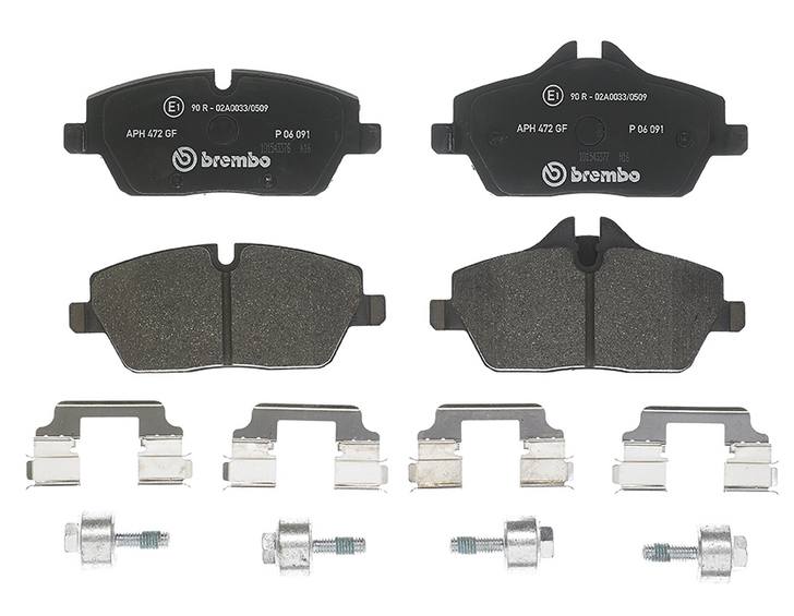 BMW Disc Brake Pad Set - Front (Low-Met) 34116862309 Brembo