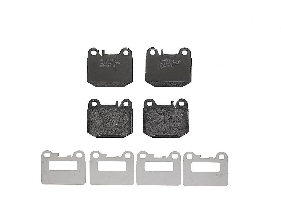 Mercedes Disc Brake Pad Set - Rear (Low-Met) 1634201120 Brembo