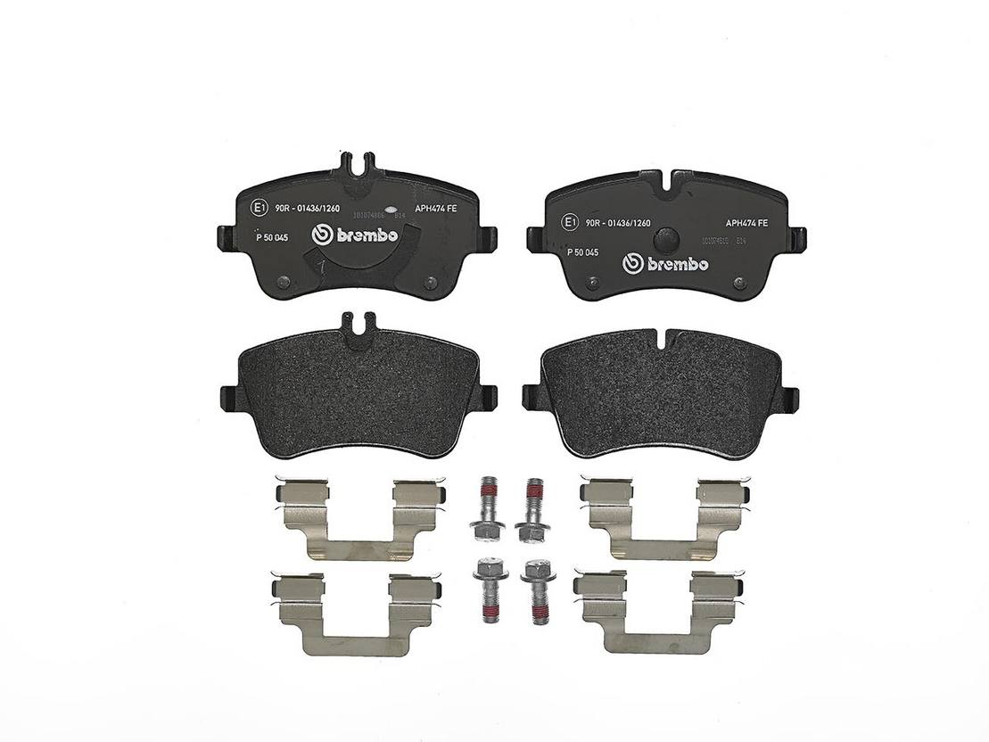 Mercedes Disc Brake Pad and Rotor Kit - Front (300mm) (Low-Met) (Xtra) Brembo