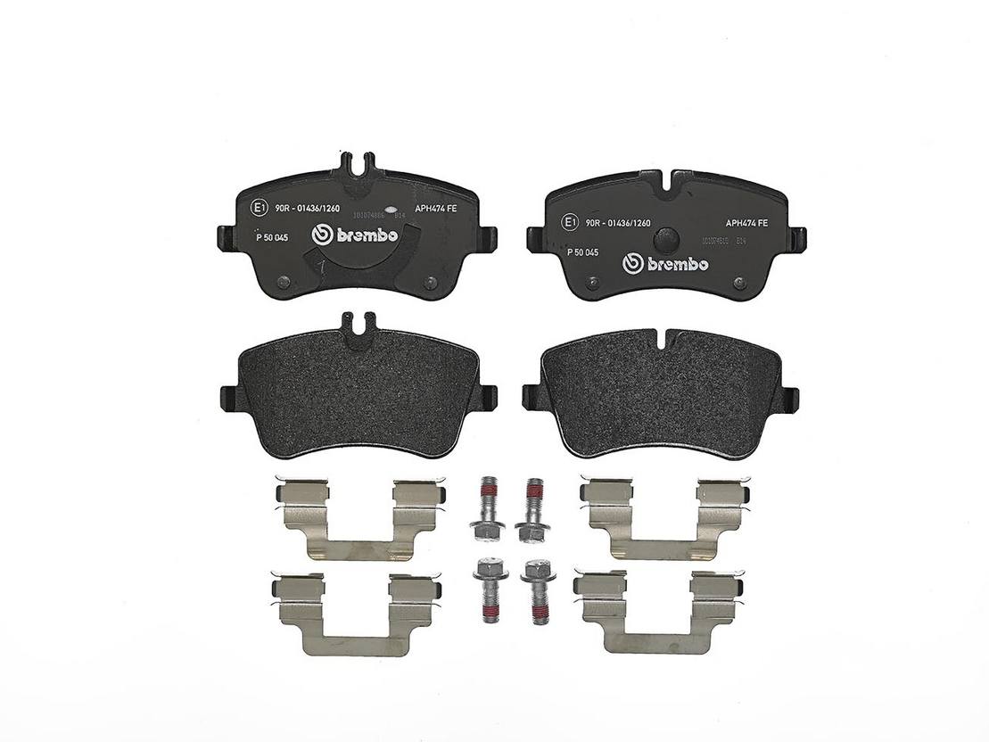 Mercedes Disc Brake Pad Set - Front (Low-Met) 0054206220 Brembo