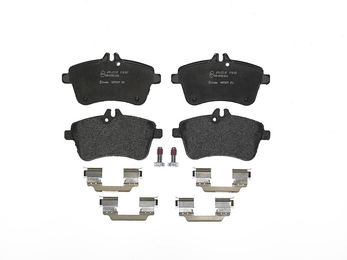 Mercedes Disc Brake Pad Set - Front (Low-Met) 163420102041 Brembo