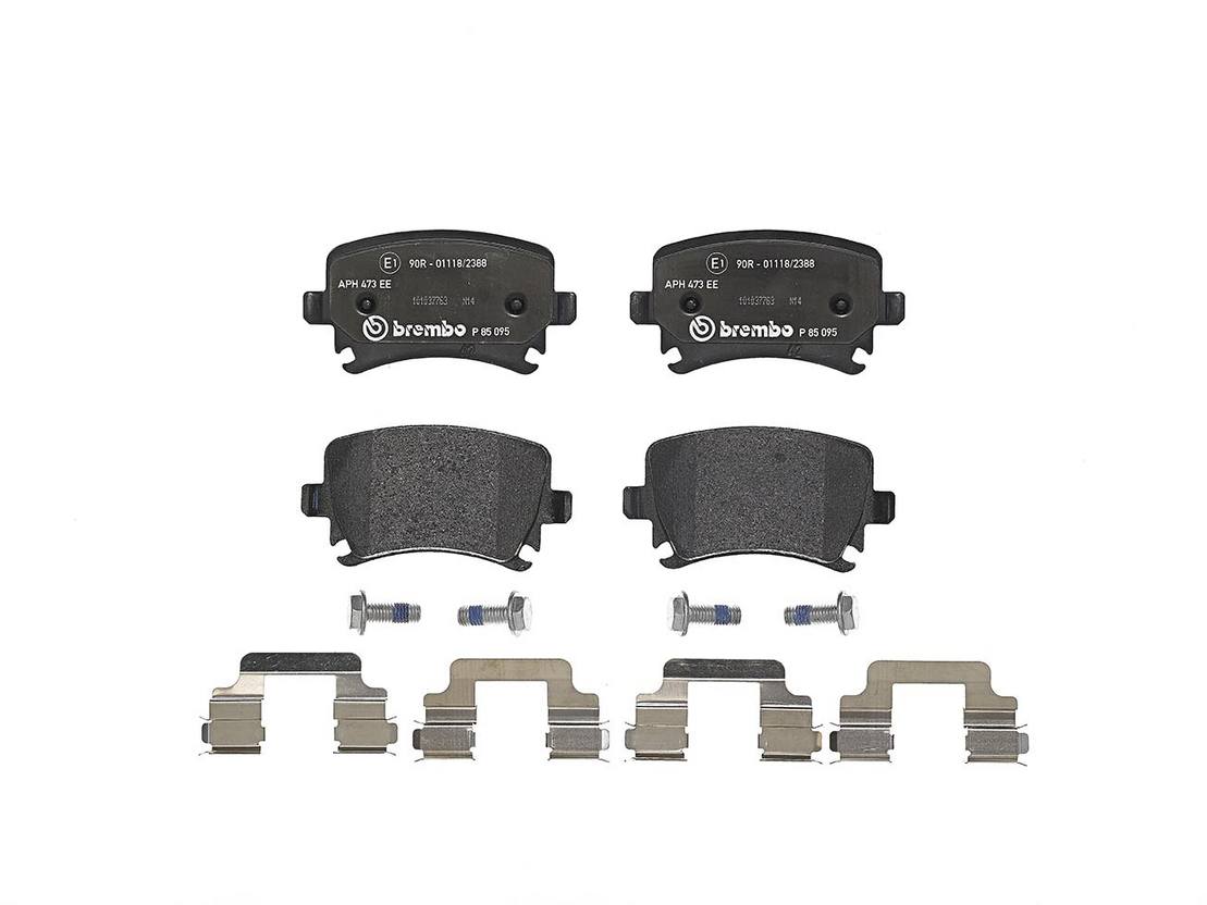 Audi Volkswagen Disc Brake Pad Set - Rear (Low-Met) 3C0698451A Brembo