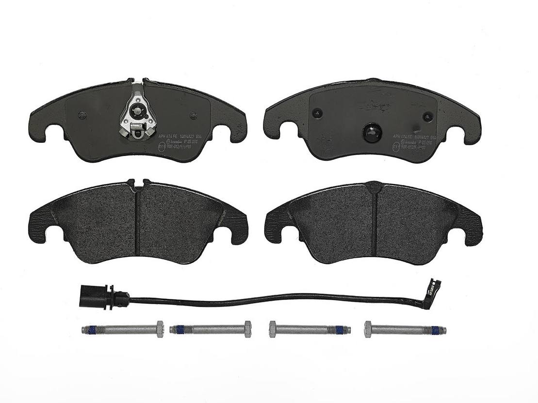 Audi Disc Brake Pad and Rotor Kit - Front (320mm) (Low-Met) Brembo