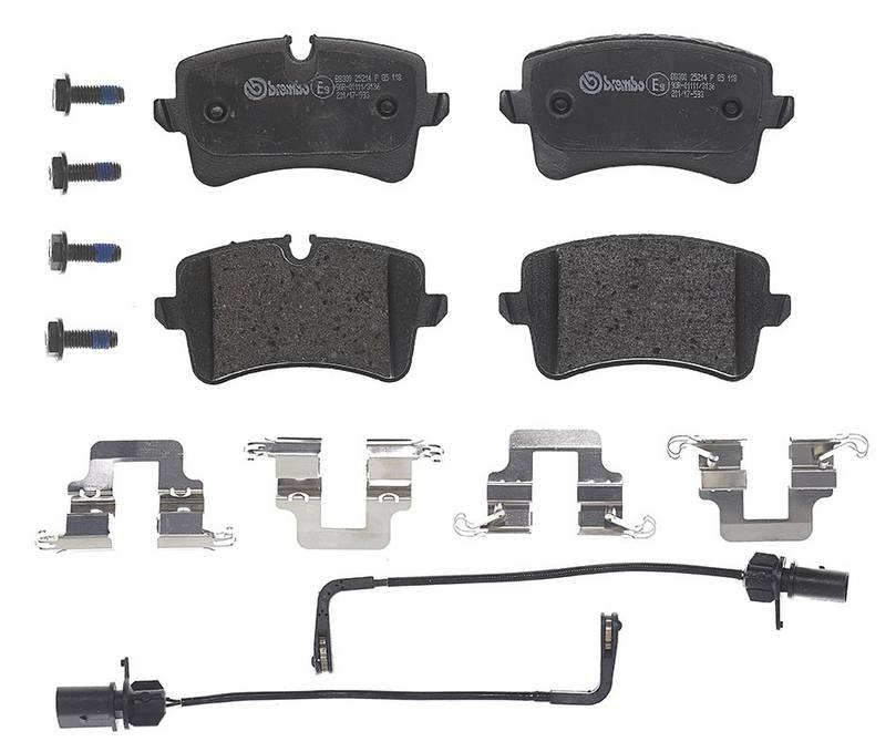 Audi Disc Brake Pad Set - Rear (Low-Met) 4G0698451 Brembo