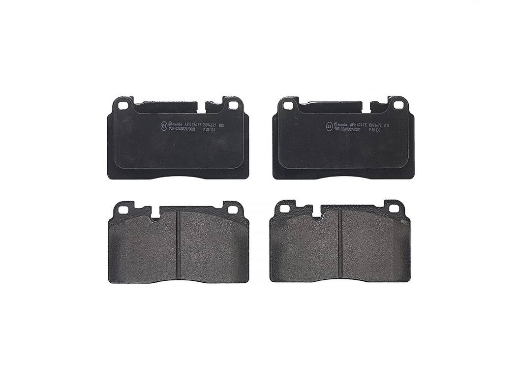 Audi Disc Brake Pad and Rotor Kit - Front (320mm) (Low-Met) Brembo