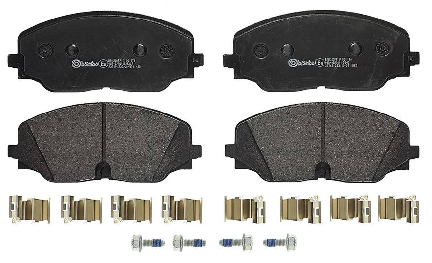 Volkswagen Disc Brake Pad Set - Front (Low-Met) 3QF698151E Brembo