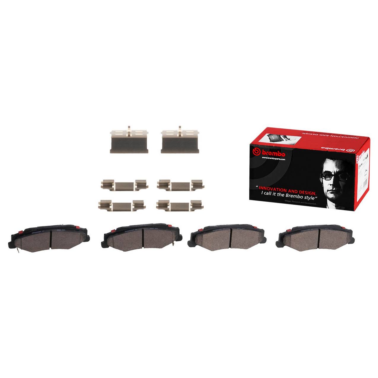 Cadillac Chevrolet Disc Brake Pad Set - Rear (Ceramic) 89026853 Brembo