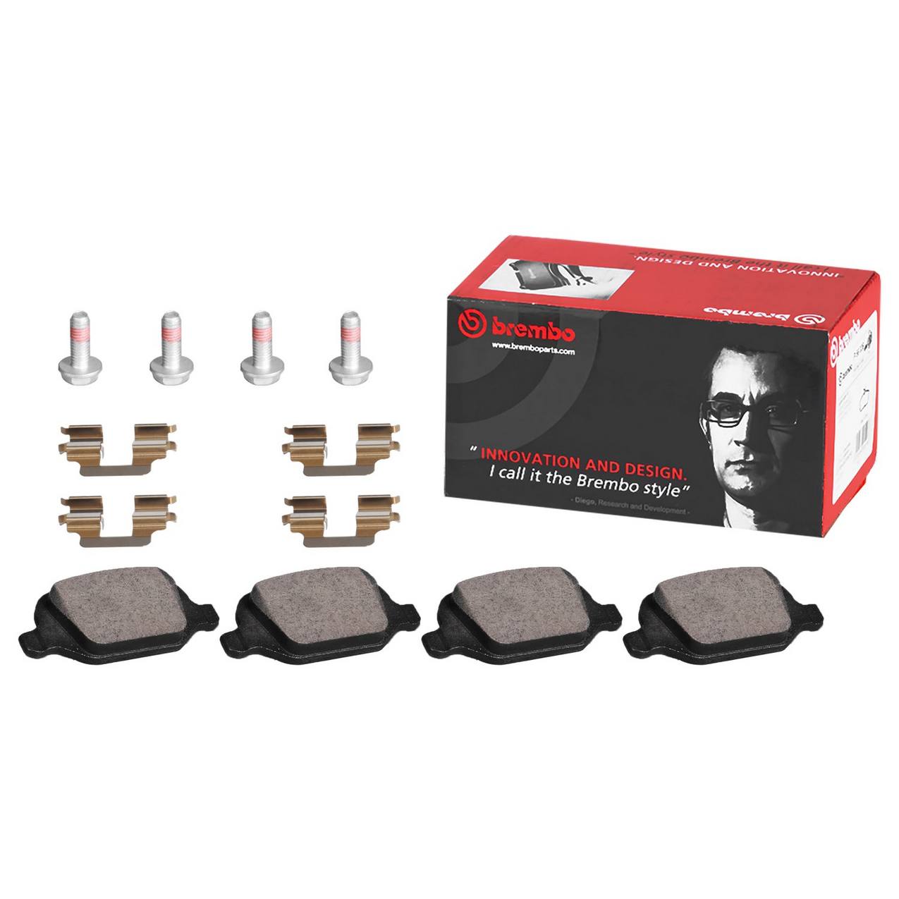 Dodge Disc Brake Pad Set - Rear (Ceramic) 68001440AC Brembo