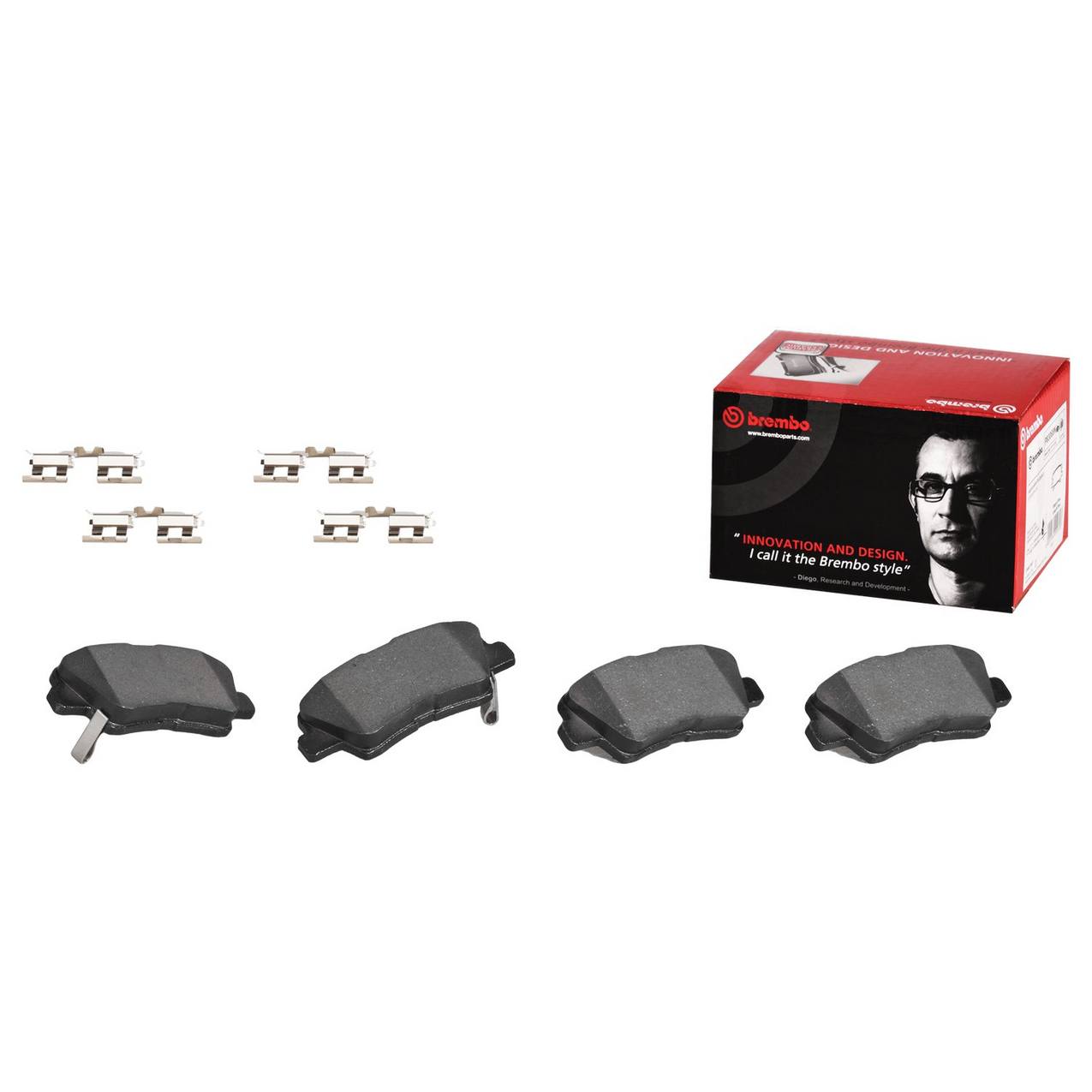 Kia Disc Brake Pad Set - Front (Ceramic) 581012FA10 Brembo