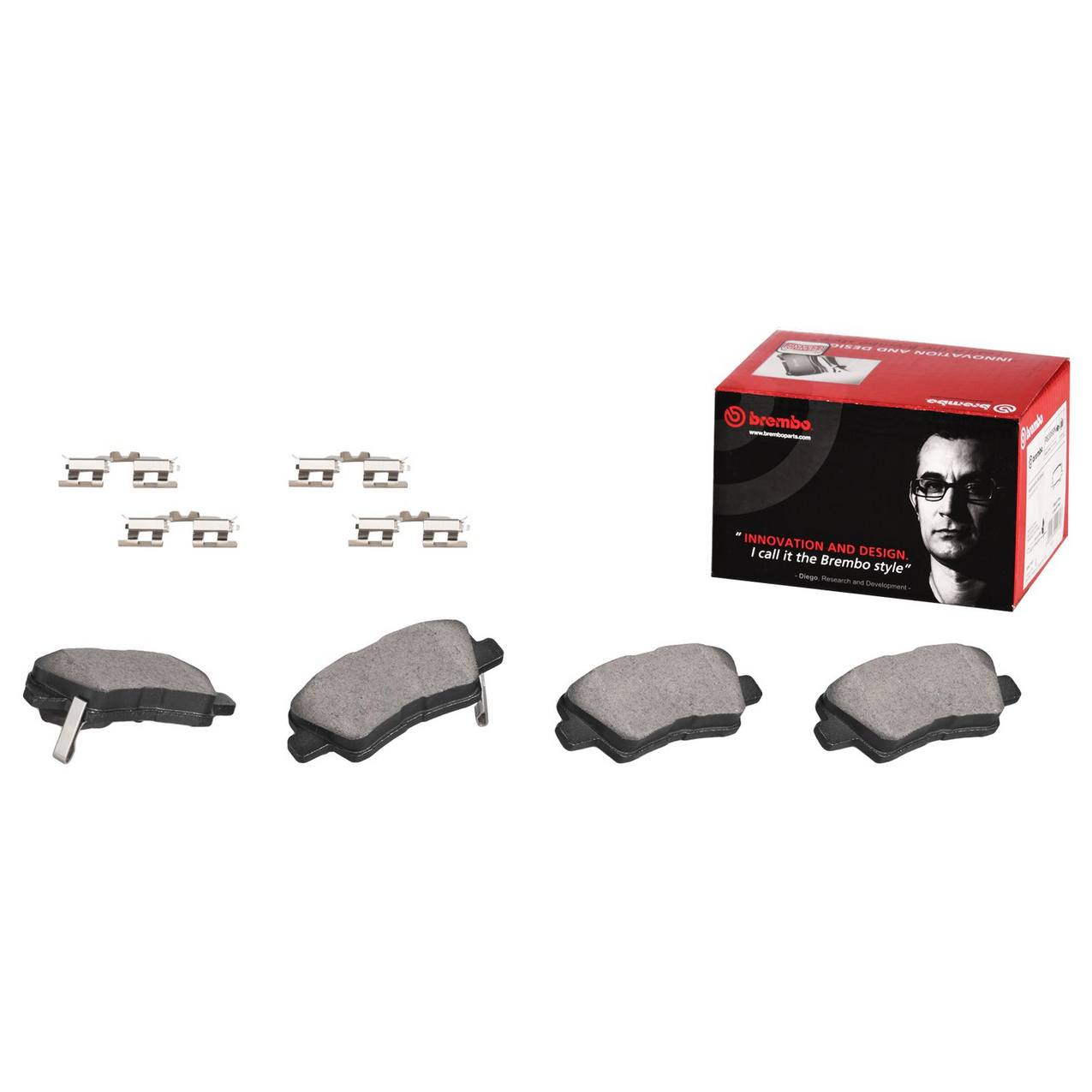 Kia Hyundai Disc Brake Pad and Rotor Kit - Front (300mm) (Ceramic) Brembo