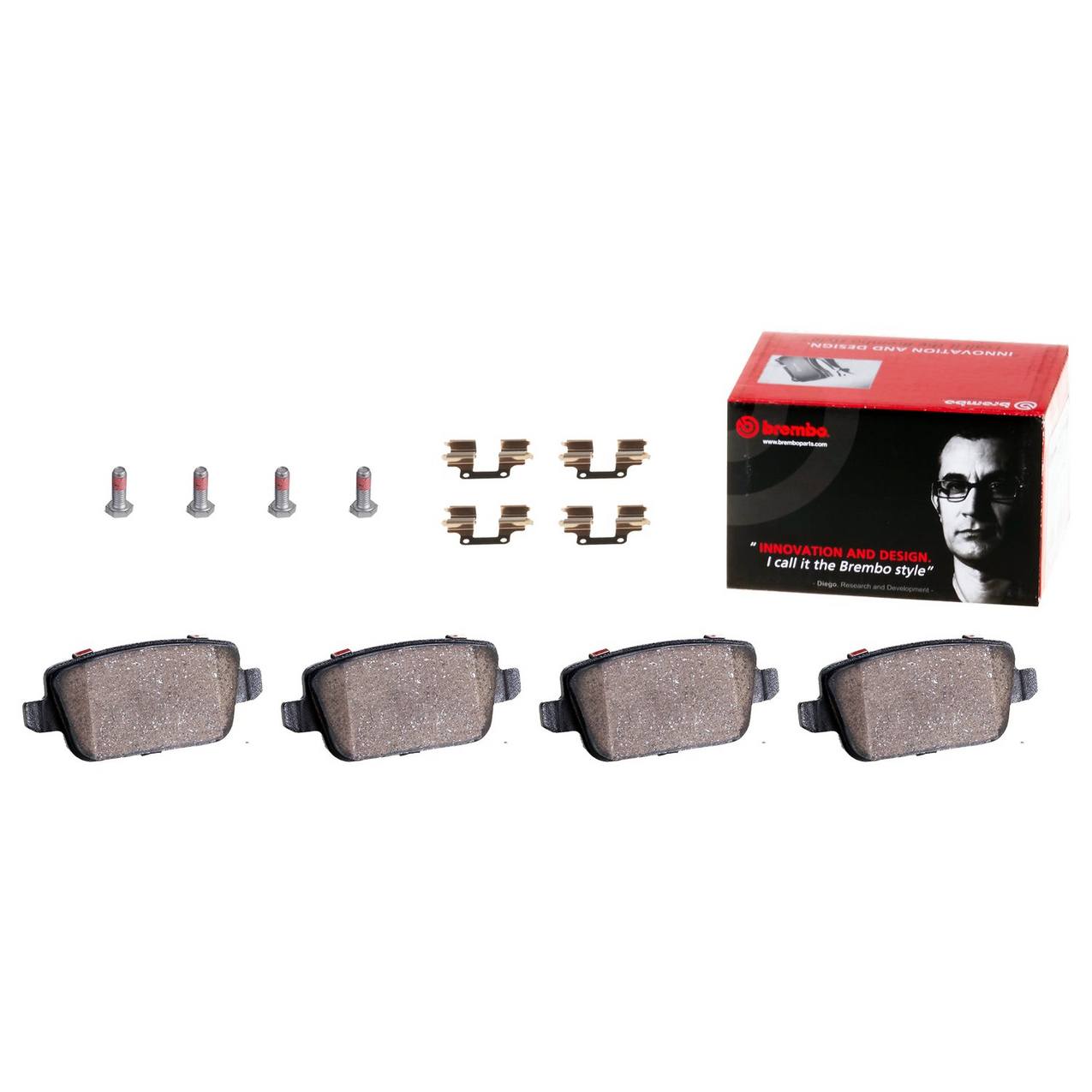 Land Rover Volvo Disc Brake Pad Set - Rear (Ceramic) LR003772 Brembo