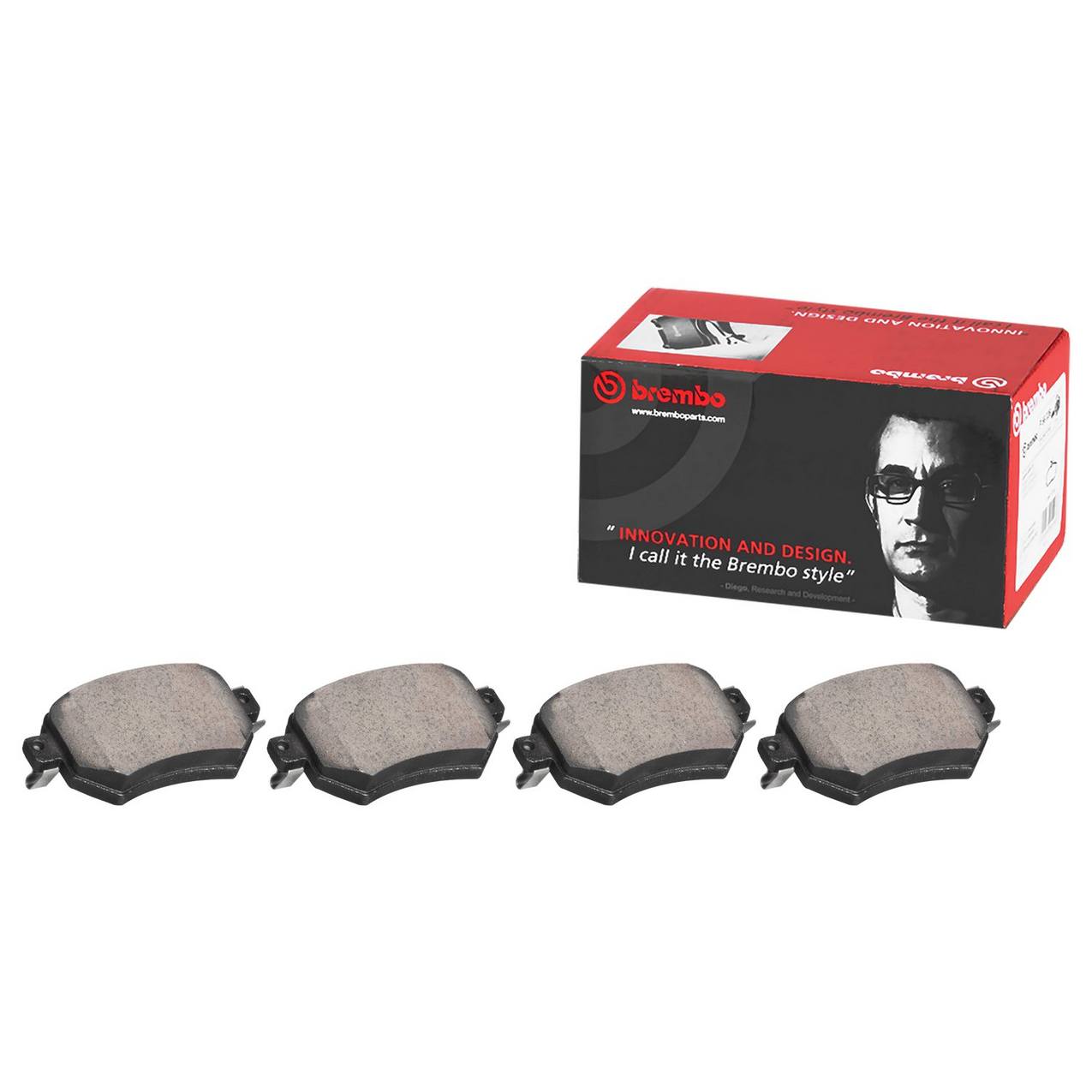 Fiat Mazda Disc Brake Pad Set - Front (Ceramic) 68333395AA Brembo