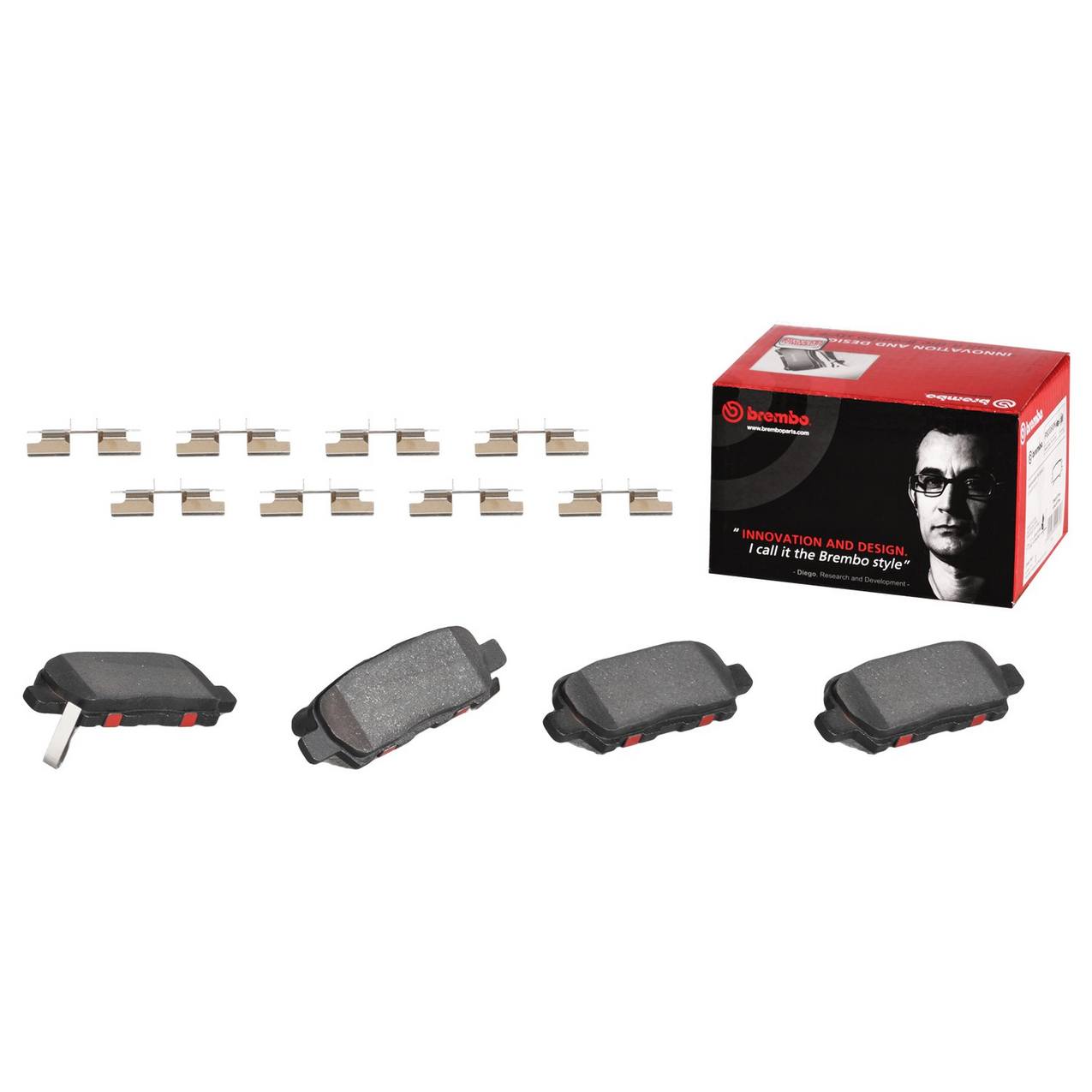 Nissan Infiniti Suzuki Disc Brake Pad Set - Front (Ceramic) D106088E91AS Brembo