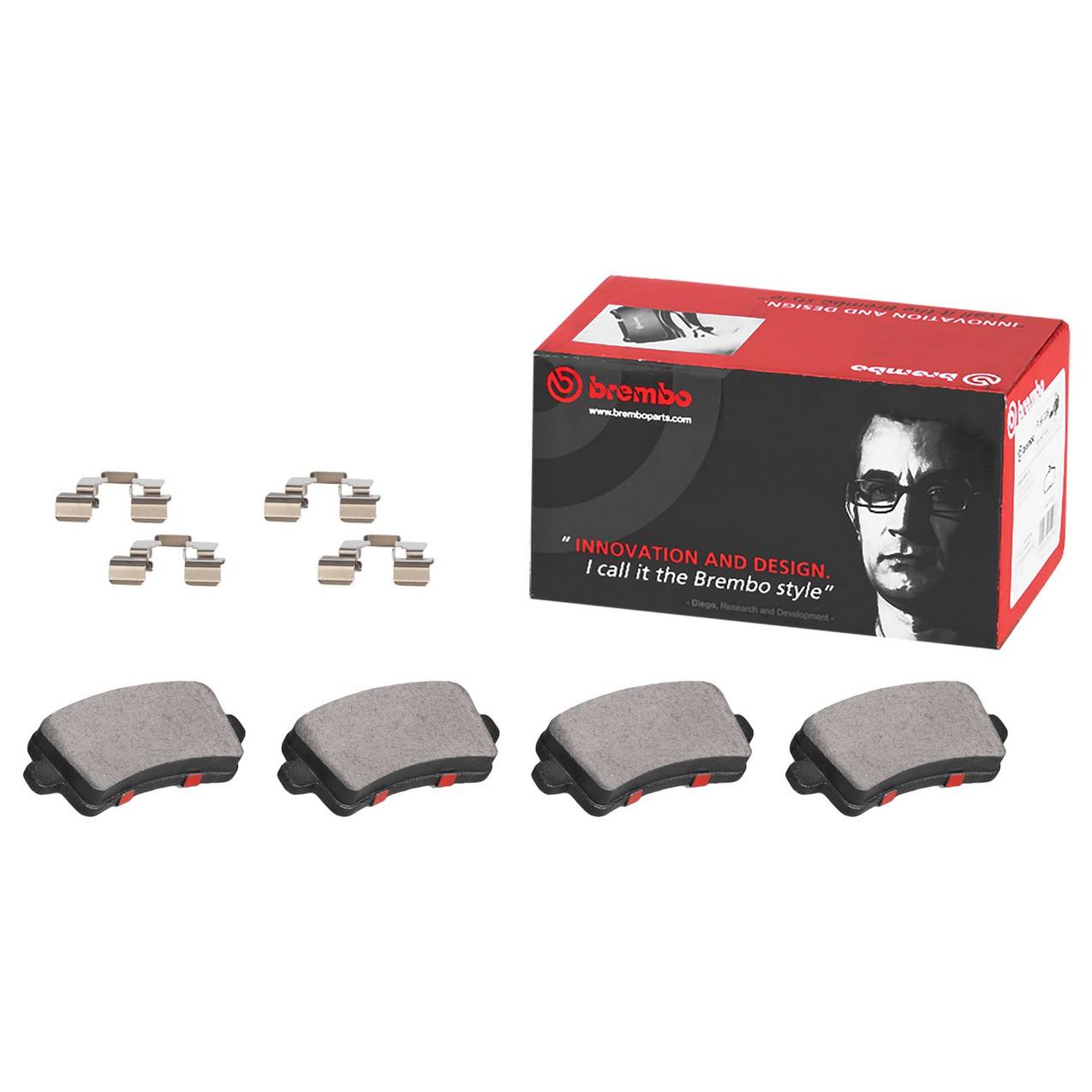 Saab Buick Chevrolet Disc Brake Pad and Rotor Kit - Front (296mm) (Ceramic) Brembo