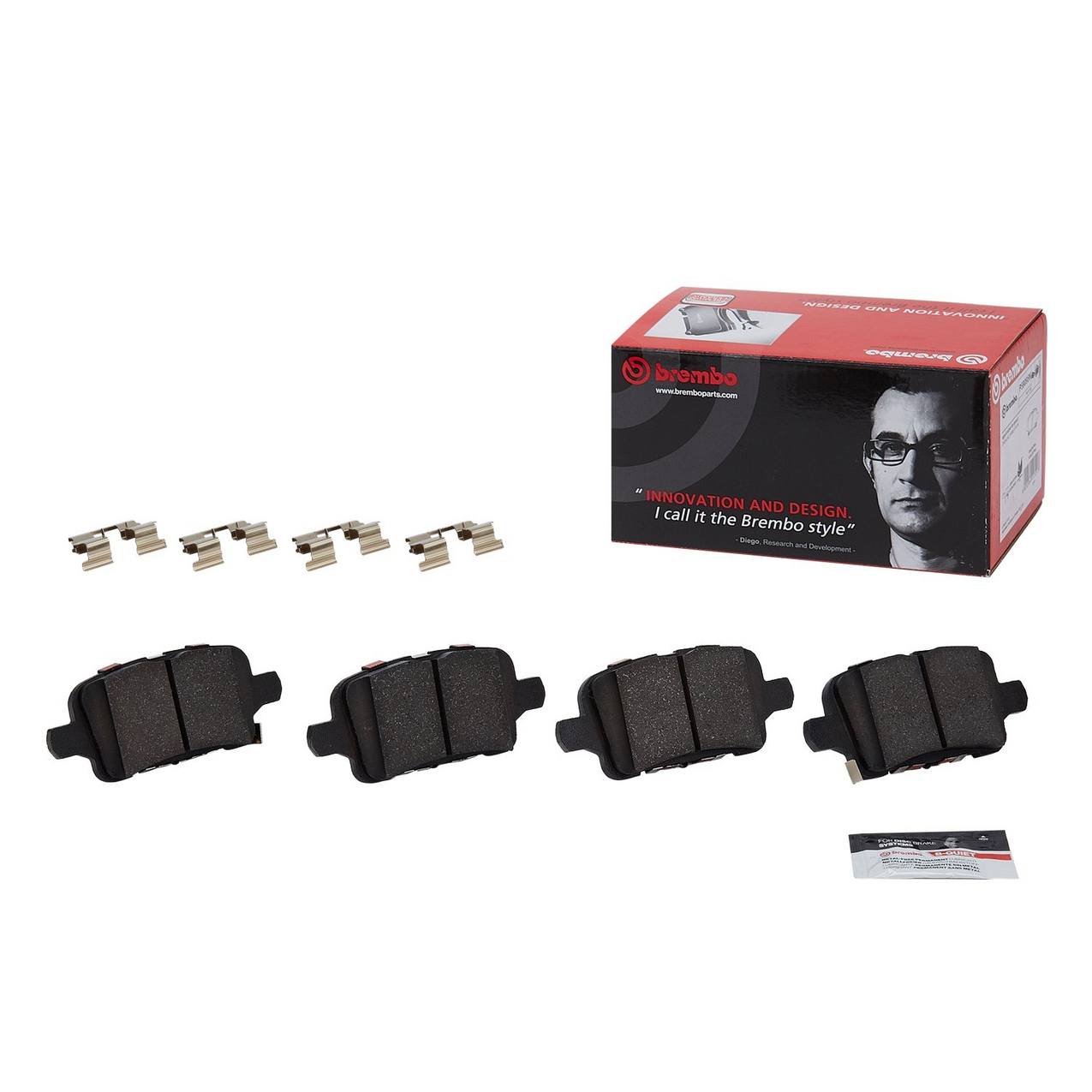 Buick Cadillac Chevrolet Disc Brake Pad Set - Rear (Ceramic) 13417473 Brembo