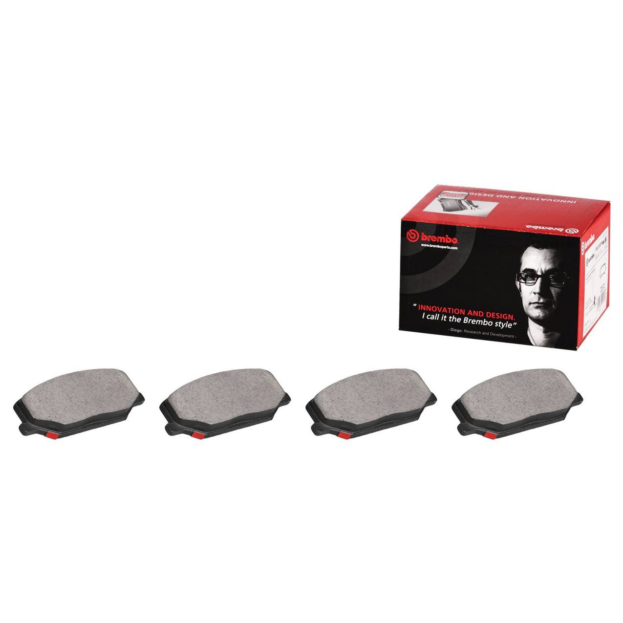 Subaru Disc Brake Pad Set - Rear (Ceramic) 26696FJ000 Brembo