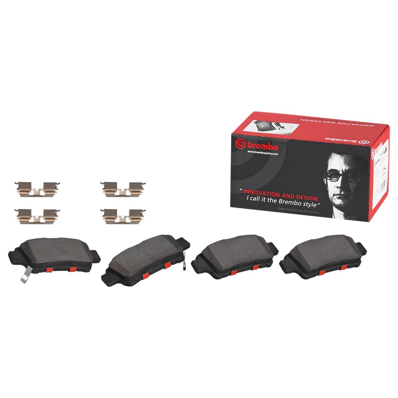 Toyota Pontiac Disc Brake Pad and Rotor Kit - Rear (269mm) (Ceramic) Brembo