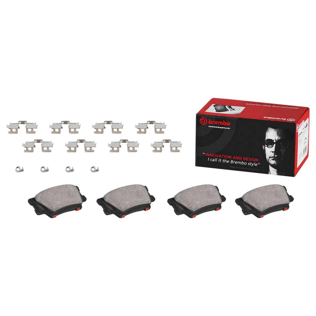 Toyota Pontiac Scion Disc Brake Pad Set - Rear (Ceramic) 446652170 Brembo