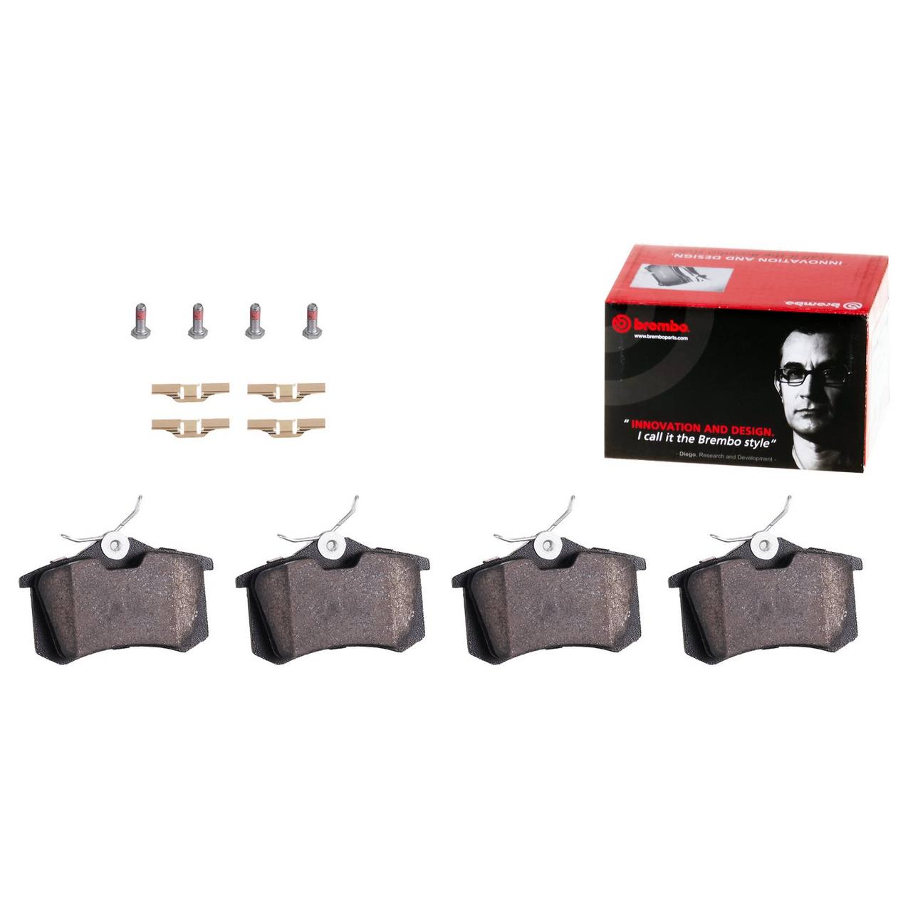 Audi Volkswagen Disc Brake Pad Set - Front (Ceramic) 8A0698151B Brembo