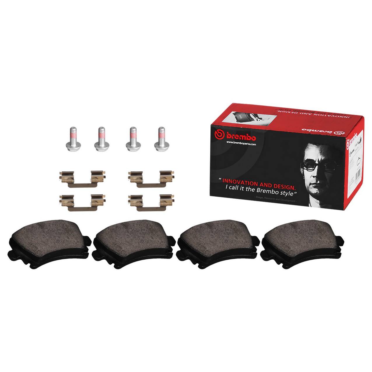 Audi Disc Brake Pad Set - Front (Ceramic) 4E0698151K Brembo