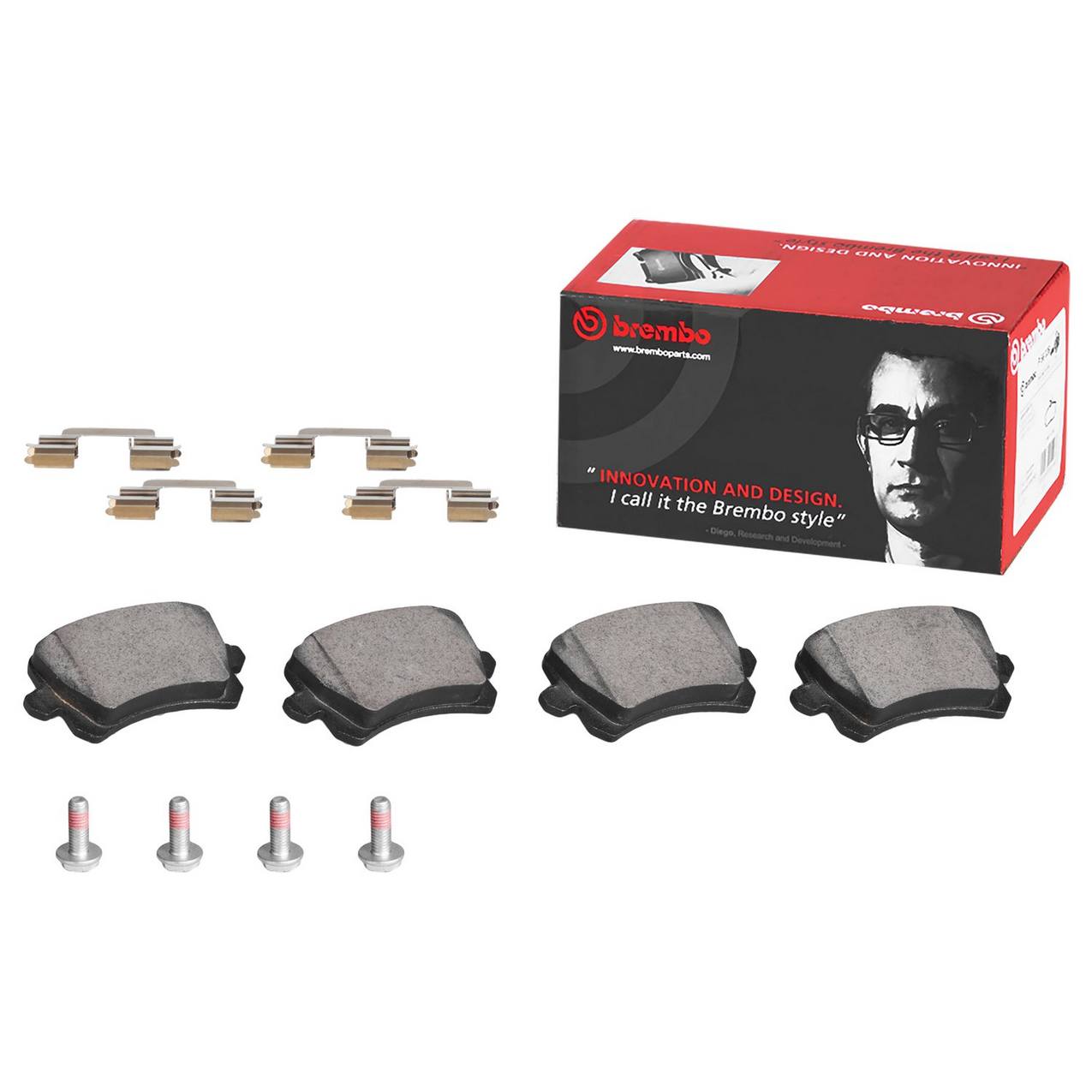 Audi Volkswagen Disc Brake Pad Set - Front (Ceramic) 4E0698151 Brembo