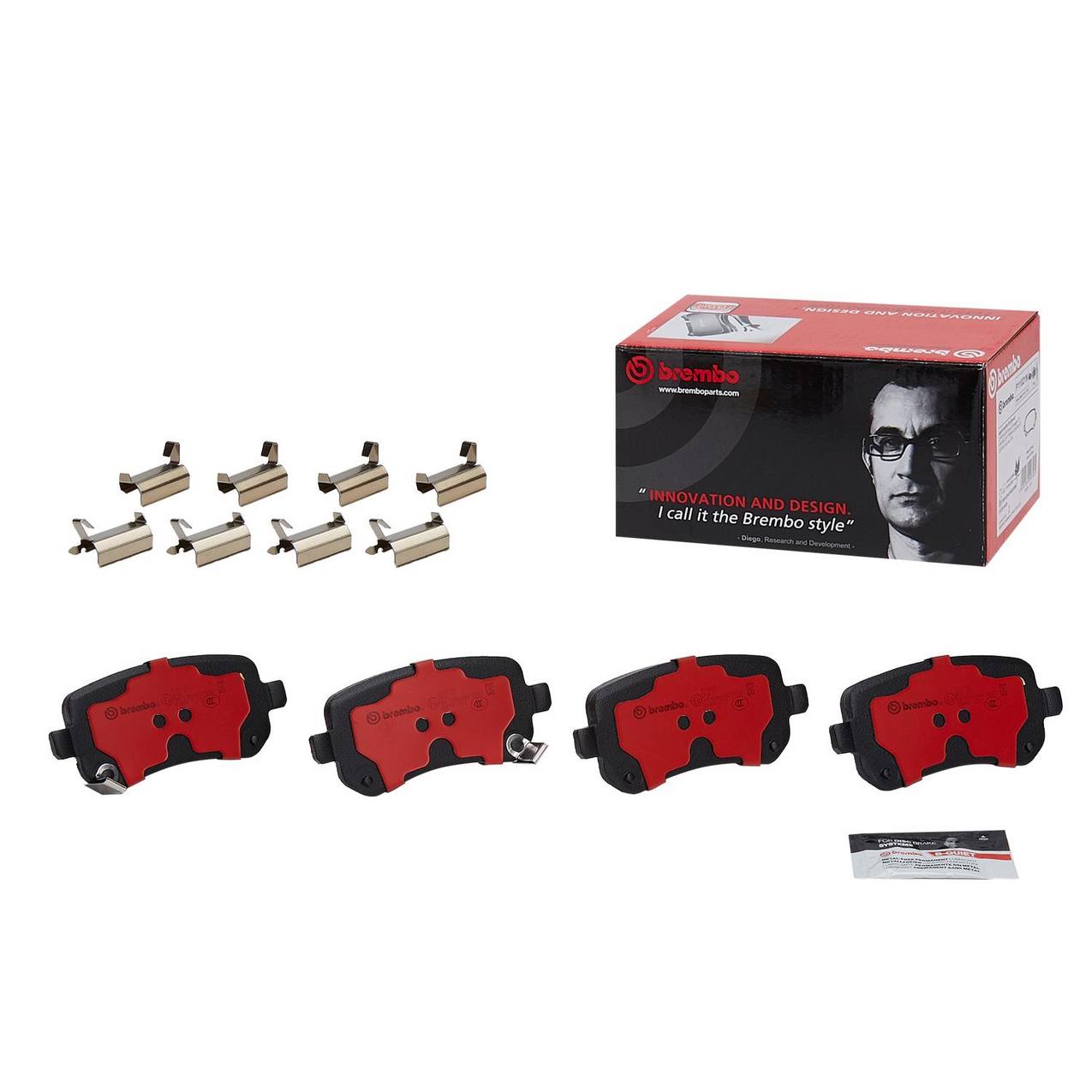 Chrysler Dodge Volkswagen Disc Brake Pad Set - Rear (Ceramic) 7B0698451A Brembo