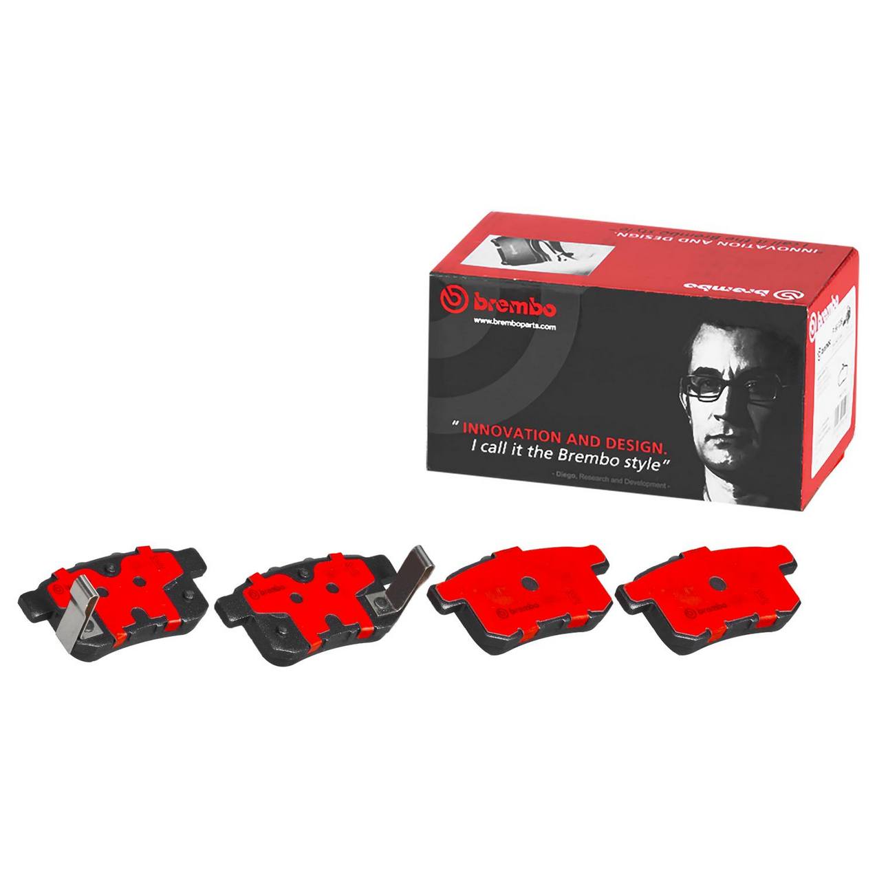 Honda Disc Brake Pad and Rotor Kit - Rear (282mm) (Ceramic) Brembo