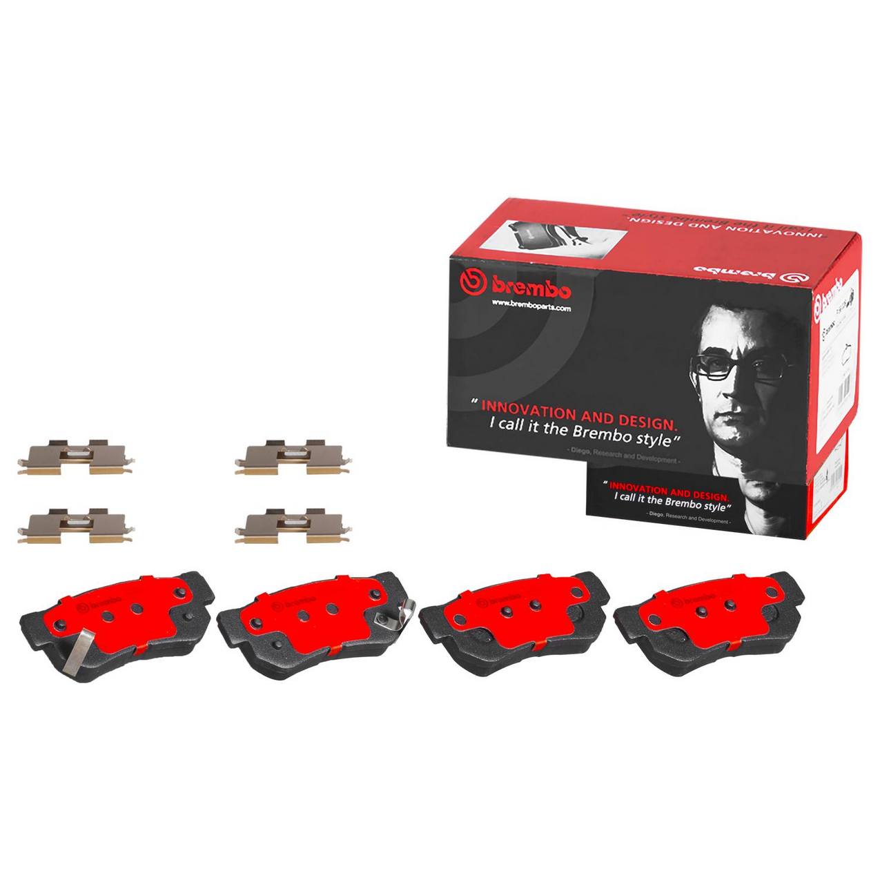 Kia Hyundai Disc Brake Pad Set - Rear (Ceramic) 583023FA00 Brembo