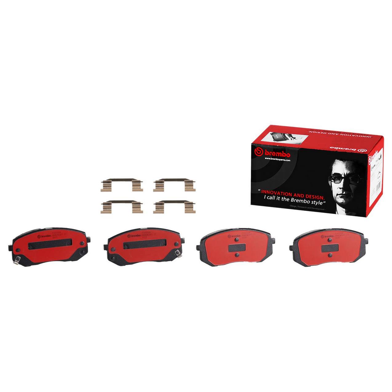 Kia Hyundai Disc Brake Pad and Rotor Kit - Front (300mm) (Ceramic) Brembo