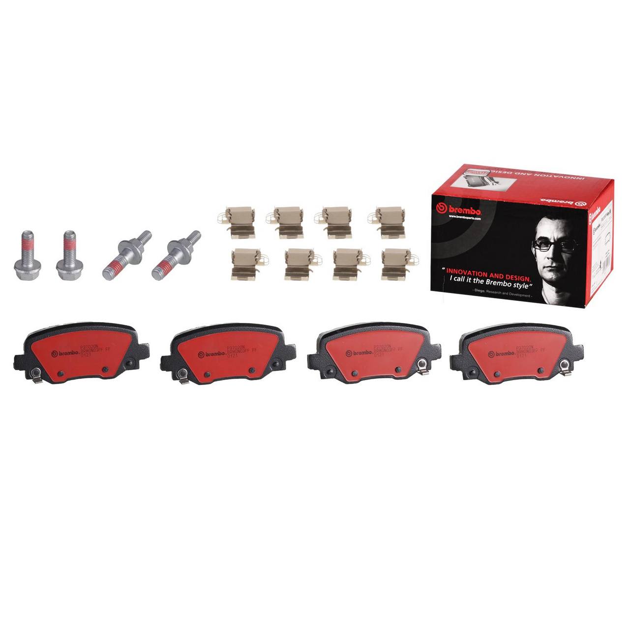 Chrysler Jeep Disc Brake Pad Set - Rear (Ceramic) 68225301AD Brembo