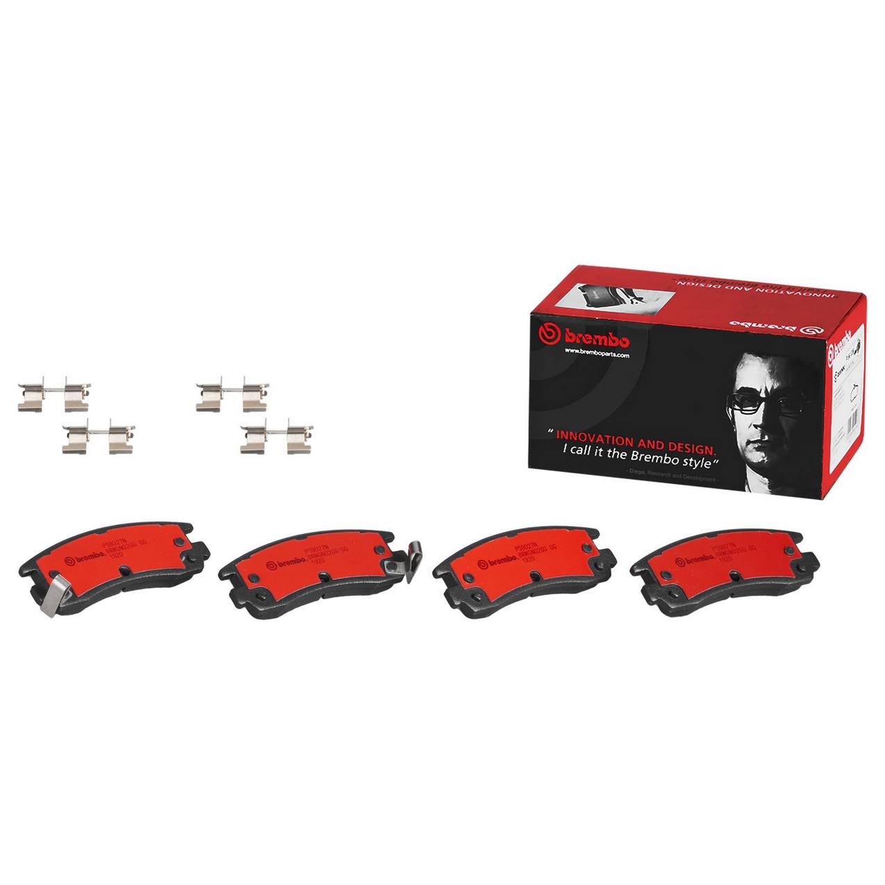 Buick Cadillac Chevrolet Disc Brake Pad Set - Rear (Ceramic) 19152685 Brembo