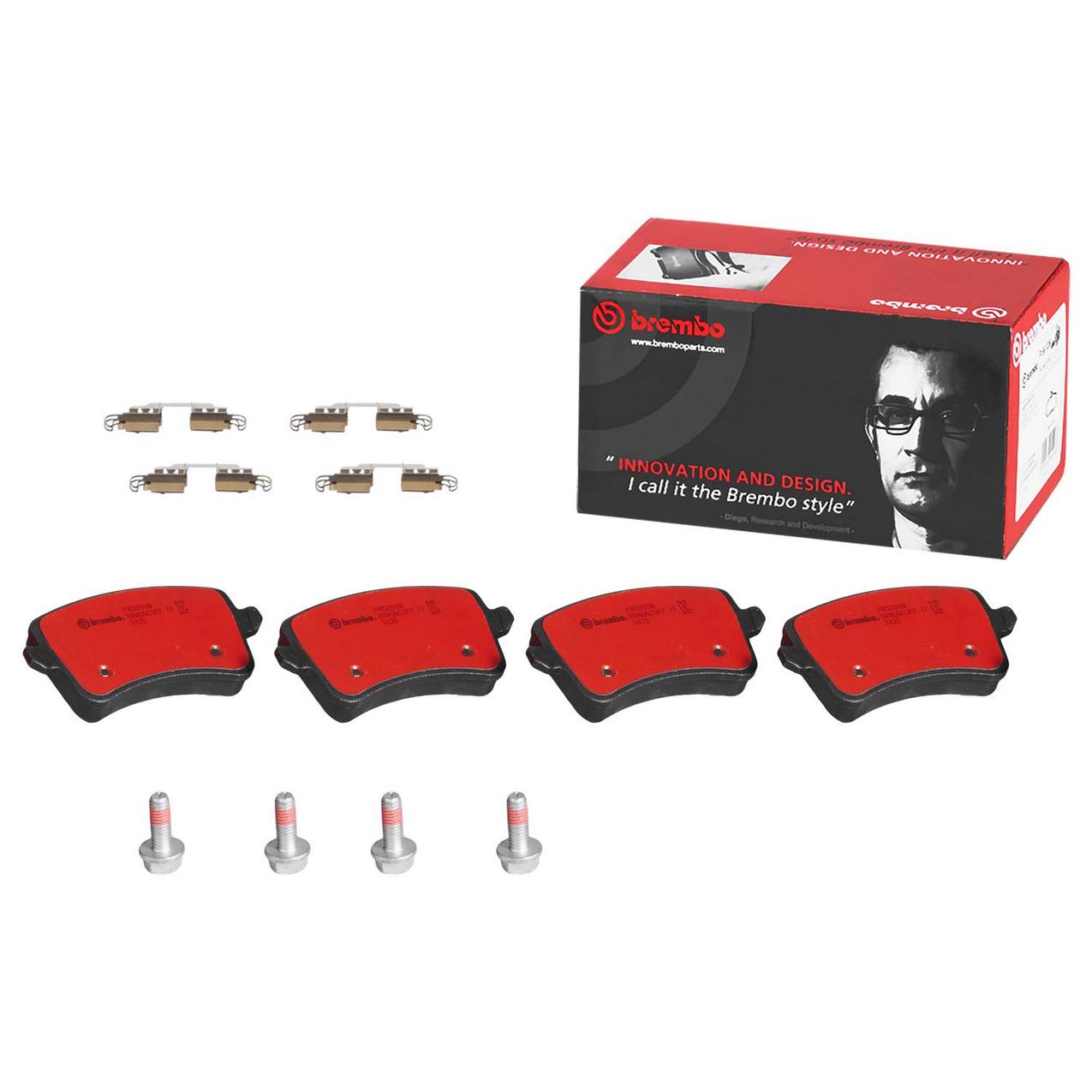 Audi Disc Brake Pad Set - Rear (Ceramic) 8K0698451G Brembo