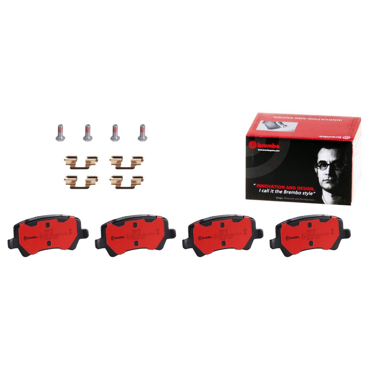 Volvo Disc Brake Pad and Rotor Kit - Rear (302mm) (Ceramic) Brembo