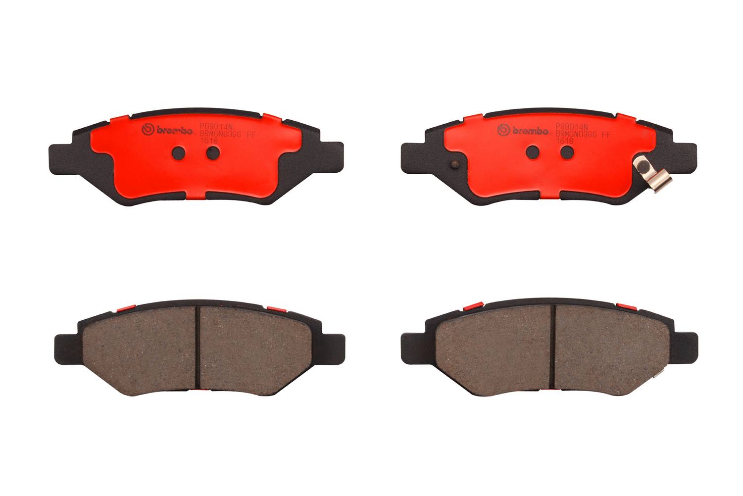 Cadillac Chevrolet Disc Brake Pad Set - Rear (Ceramic) 92230273 Brembo