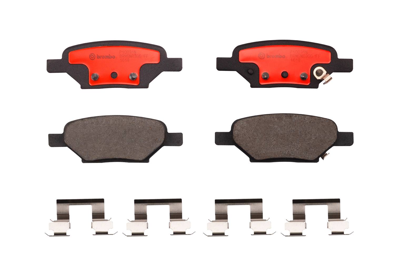 Chevrolet Pontiac Saturn Disc Brake Pad Set - Rear (Ceramic) 15243254 Brembo