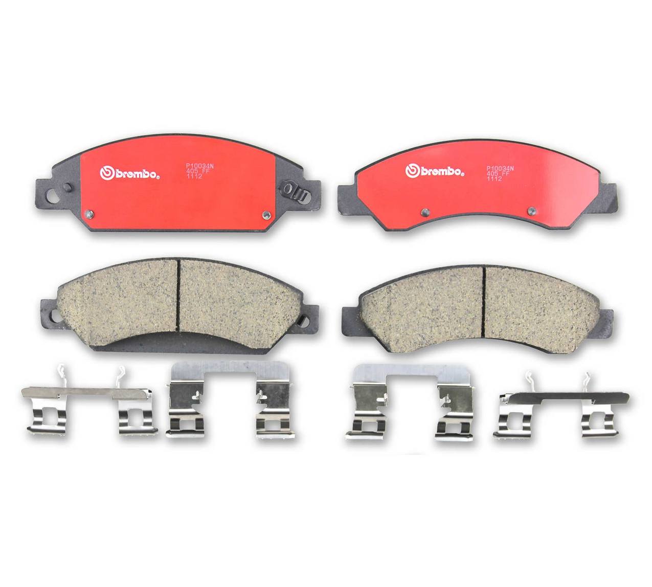 Cadillac Chevrolet GMC Disc Brake Pad and Rotor Kit - Front (330mm) (Ceramic) Brembo