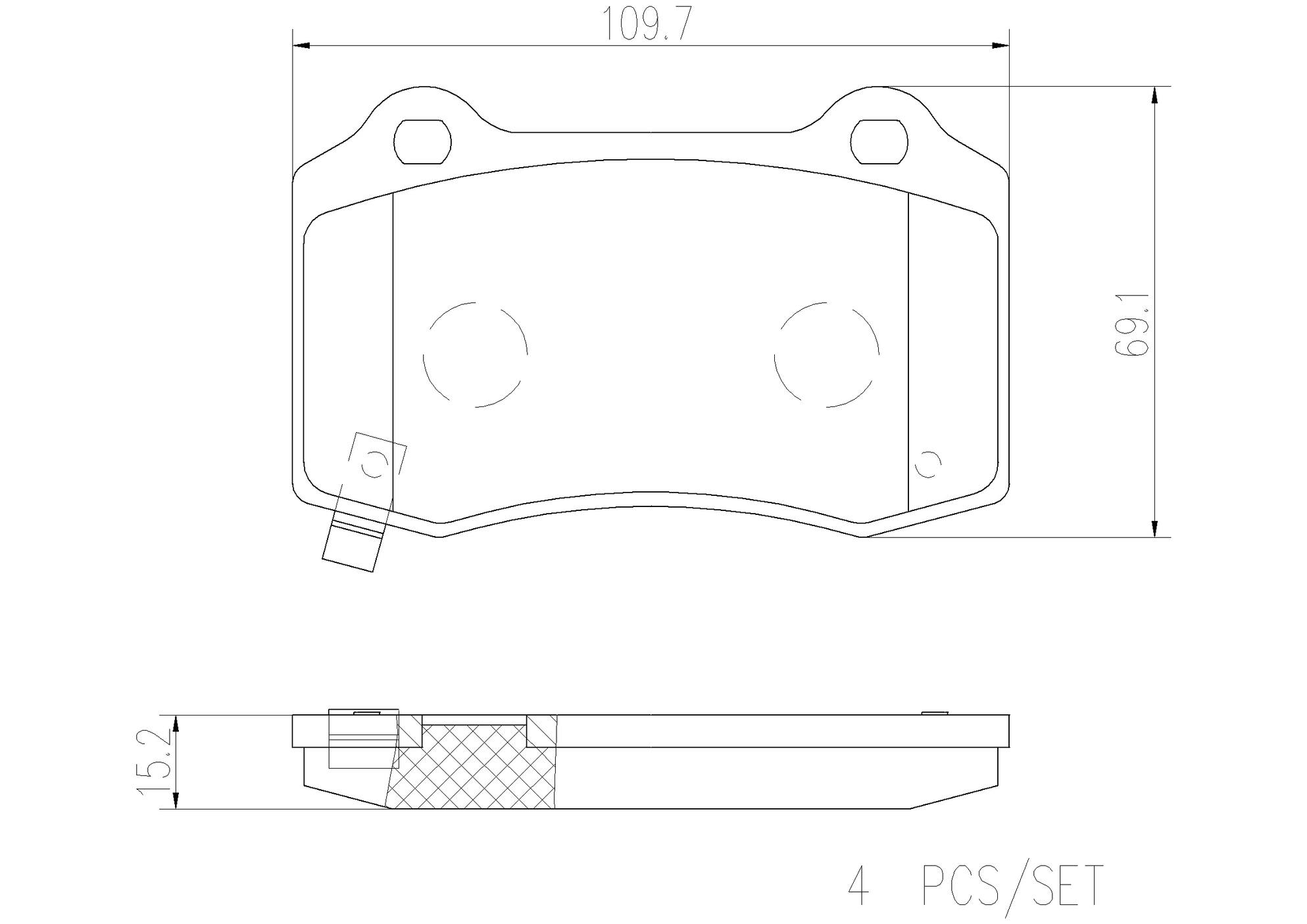 Cadillac Chevrolet Disc Brake Pad and Rotor Kit - Rear (365mm) (Ceramic) Brembo